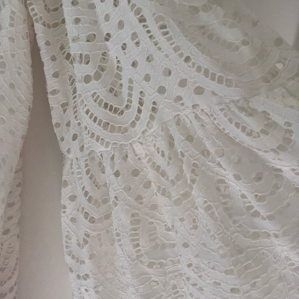 Lilly Pulitzer Alanna Dress in Marine Tropic Lace Resort White Size Medium - Picture 8 of 16